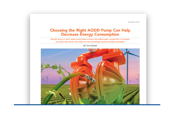 Wilden AODD Pumps Decrease Energy Consumption
